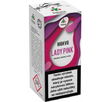 Liquid Dekang High VG Lady Pink 10ml - 6mg (Borůvka s broskví)