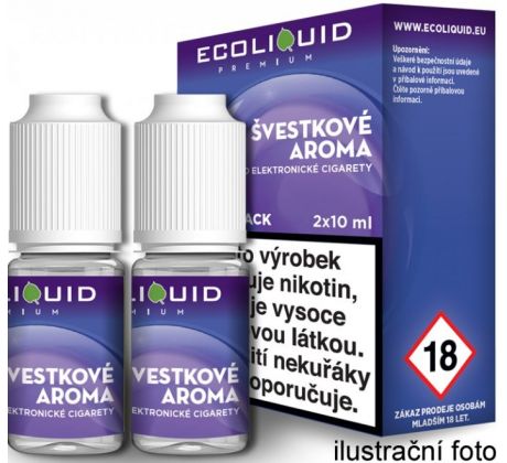Liquid Ecoliquid Premium 2Pack Plum 2x10ml - 18mg (Švestka)