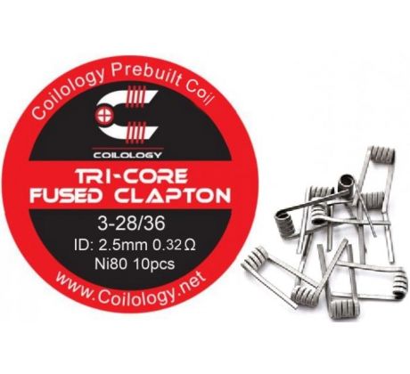 Coilology Tri-Core Fused Clapton předmotané spirálky Ni80 0,32ohm