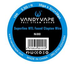 Vandy Vape Superfine MTL Fused Clapton odporový drát Ni80 3m