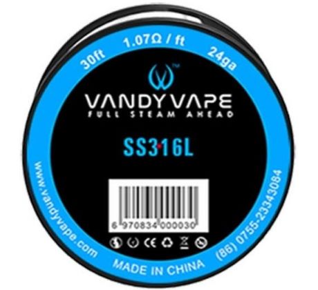 Vandy Vape SS316 odporový drát 24GA 9m