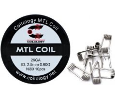 Coilology MTL Round  předmotané spirálky Ni80 0,6ohm 10ks