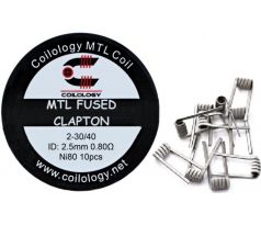 Coilology MTL Fused Clapton předmotané spirálky Ni80 0,8ohm 10ks