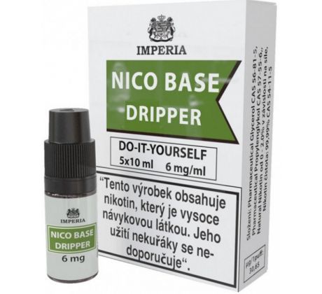 Nikotinová báze CZ IMPERIA Dripper 5x10ml PG30-VG70 6mg - Po EXPIRACI - VÝPRODEJ !!!