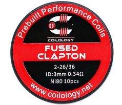 Coilology Fused Clapton předmotané spirálky Ni80 0,34ohm 10ks