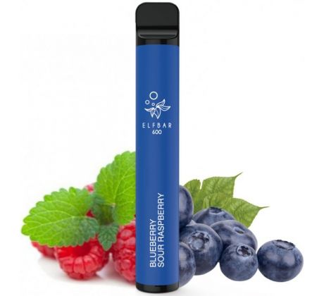 Elf Bar 600 elektronická cigareta Blueberry Sour Raspberry 10mg