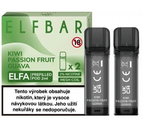 Elf Bar ELFA Pods cartridge 2Pack Kiwi Passion Fruit Guava 20mg